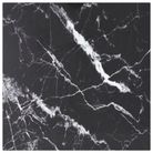 vidaXL Table Top Black 11.8"x11.8" 0.2" Tempered Glass with Marble Design