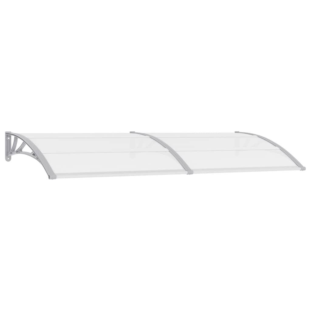 vidaXL Door Canopy Gray 94.5"x39.4" PC