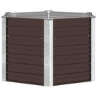 vidaXL Garden Raised Bed Brown 129x129x77 cm Galvanised Steel