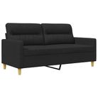 vidaXL 2-Seater Sofa Black 140 cm Fabric