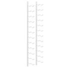 vidaXL Wall Mounted Wine Rack for 24 Bottles White Iron