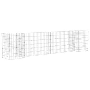 vidaXL H-Shaped Gabion Planter Steel Wire 102.4"x15.7"x23.6"