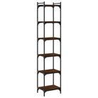 vidaXL Bookcase 6-Tier Brown Oak 40x30x188 cm Engineered Wood