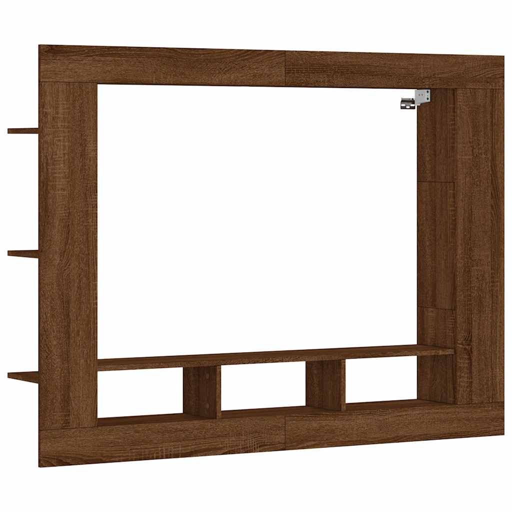 vidaXL TV Stand Brown Oak 59.8"x8.7"x44.5" Engineered Wood