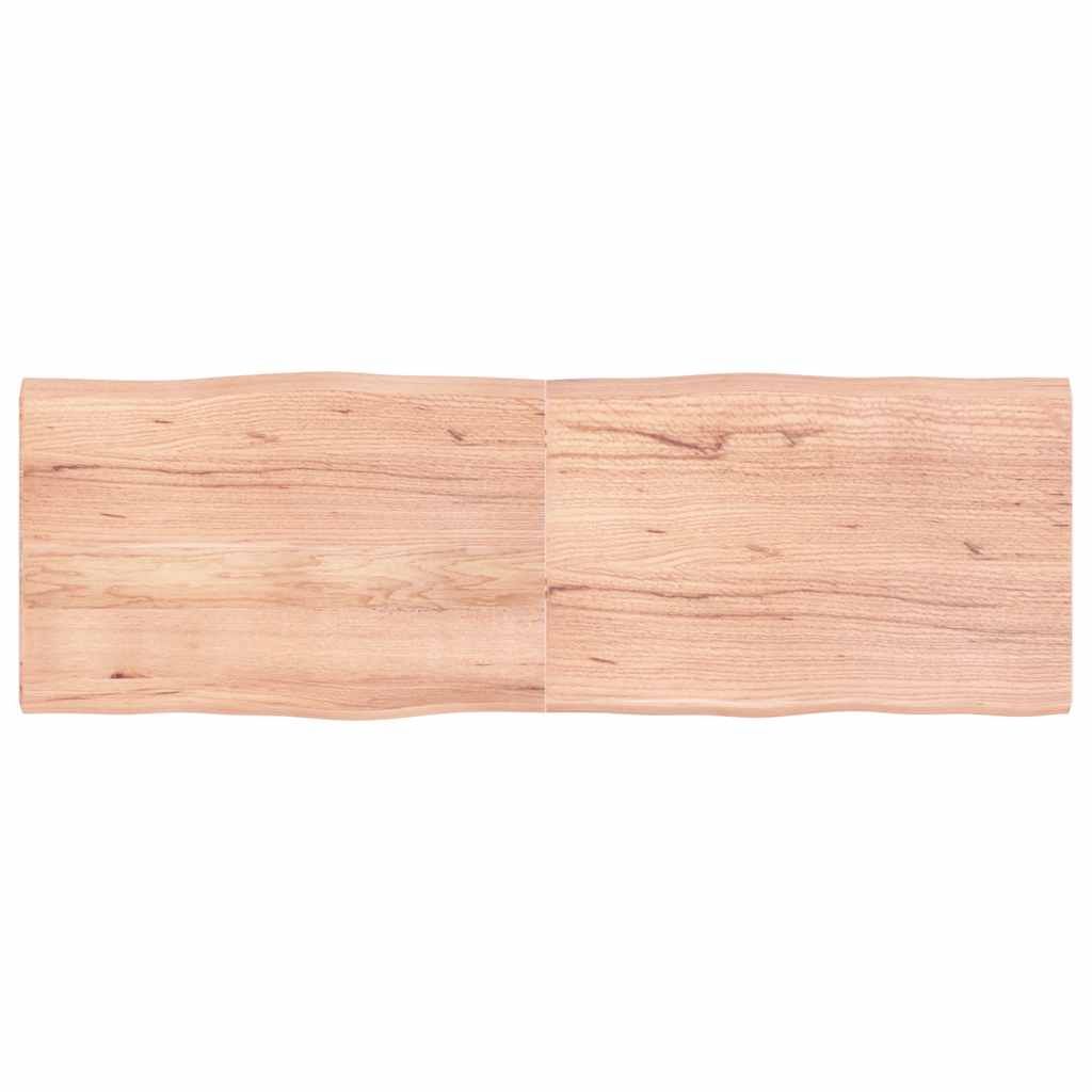 vidaXL Table Top Light Brown 180x60x(2-4)cm Treated Solid Wood Live Edge