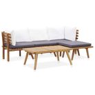 vidaXL 5 Piece Patio Lounge Set Solid Acacia Wood