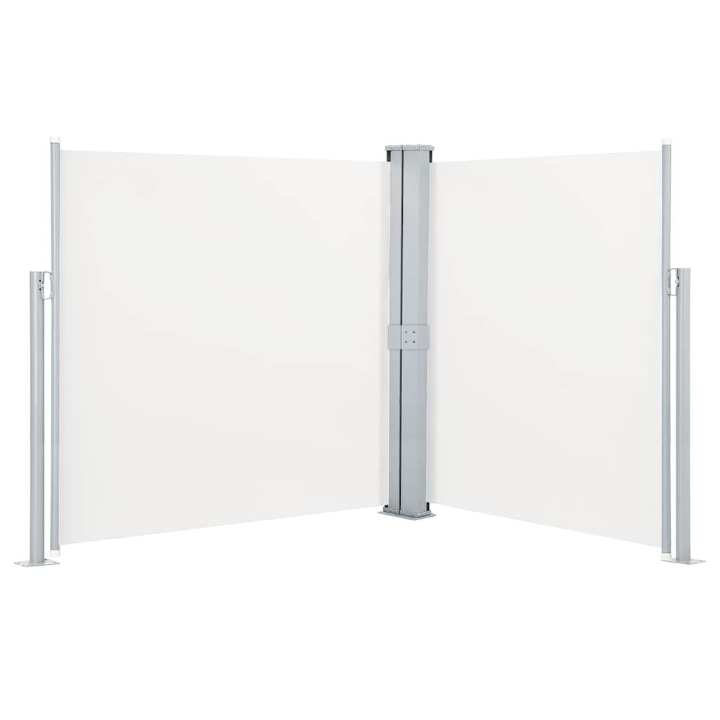 vidaXL Patio Retractable Double Side Awning 66.9"x236.2" Cream