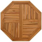 vidaXL Table Top 70x70x2.5 cm Octagonal Solid Wood Teak