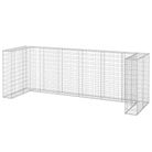 vidaXL Gabion Wall for Garbage Bins Galvanised Steel 325x100x110 cm