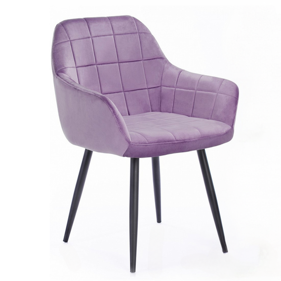 Light purple velvet dining chair STILLO