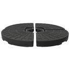 vidaXL Umbrella Base Fan-shaped 4 pcs Black