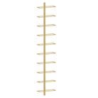 vidaXL Wall-mounted Wine Rack for 10 Bottles Gold Metal