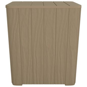 vidaXL Patio Table with Removable Lid Light Brown Polypropylene