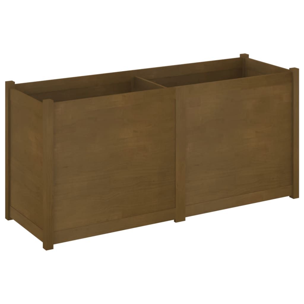 vidaXL Garden Planter Honey Brown 59.1"x19.7"x27.6" Solid Wood Pine