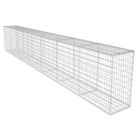 vidaXL Gabion Wall with Cover Galvanized Steel 236.2"x19.7"x39.4"