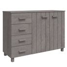 vidaXL Sideboard HAMAR Light Gray 44.5"x15.7"x31.5" Solid Wood Pine