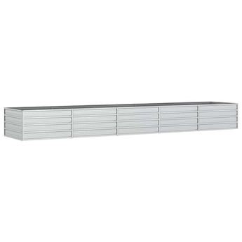 vidaXL Garden Raised Bed 157.5"x31.5"x17.7" Galvanized Steel Silver
