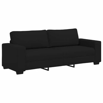vidaXL 3-Seater SofaÂ Black 86.6"x30.3"x32.3" Fabric