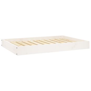 vidaXL Dog Bed White 91.5x64x9 cm Solid Wood Pine