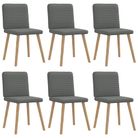 vidaXL Dining Chairs 6 pcs Dark Gray Fabric