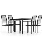 vidaXL 5 Piece Garden Dining Set Black