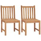 vidaXL Patio Chairs 2 pcs Solid Teak Wood