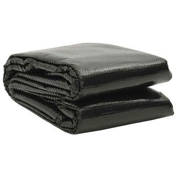 vidaXL Floating Rectangular PE Solar Pool Film 6 x 4 m Black