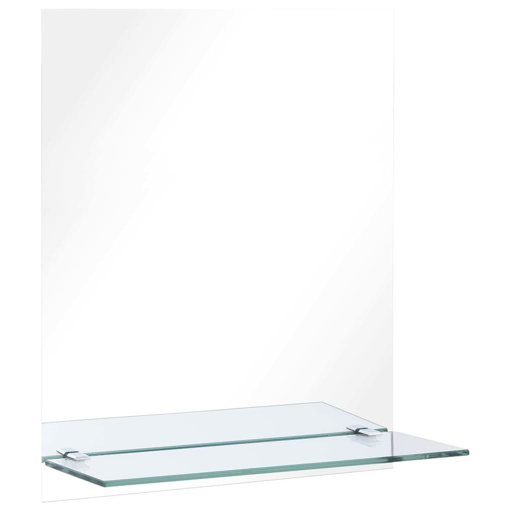 vidaXL Wall Mirror with Shelf 7.9"x15.7" Tempered Glass