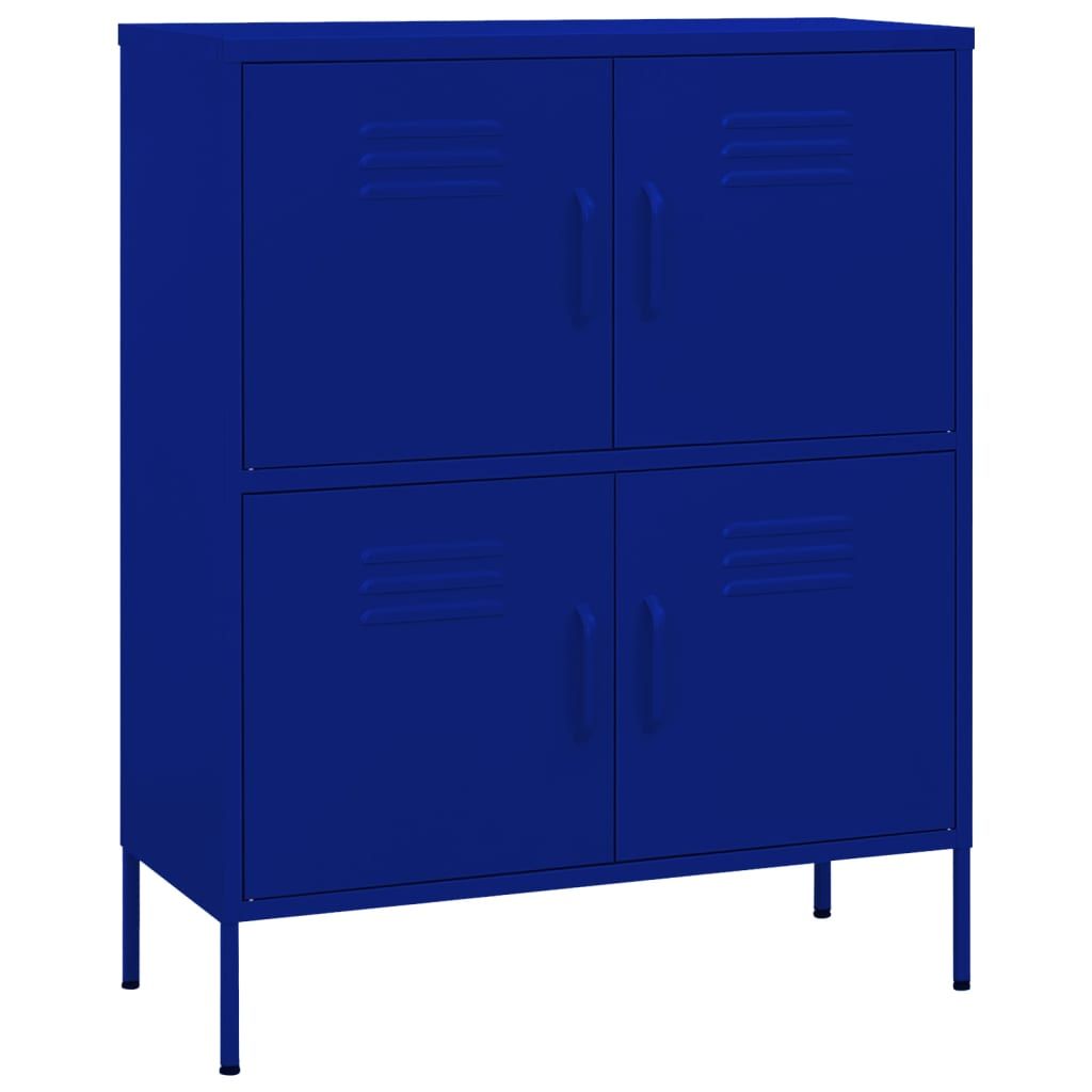 vidaXL Storage Cabinet Navy Blue 31.5"x13.8"x40" Steel