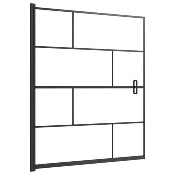vidaXL Shower Enclosure ESG 45.7"x55.1" Black