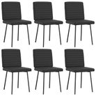 vidaXL Dining Chairs 6 pcs Black Faux Leather