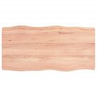 vidaXL Table Top Light Brown 80x40x(2-6) cm Treated Solid Wood Live Edge