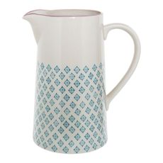 Bloomingville Patrizia blue-white stoneware jug, 2 l