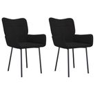 vidaXL Dining Chairs 2 pcs Black Velvet