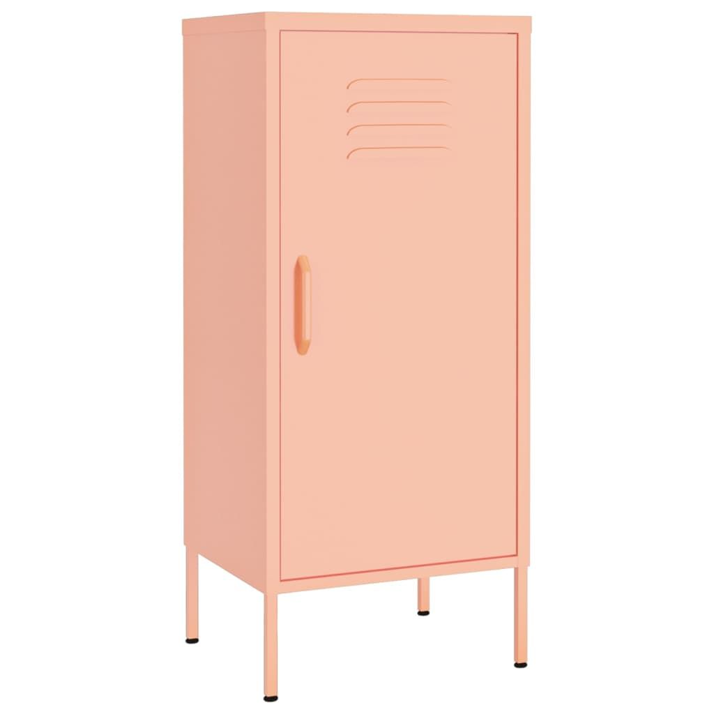 vidaXL Storage Cabinet Pink 16.7"x13.8"x40" Steel