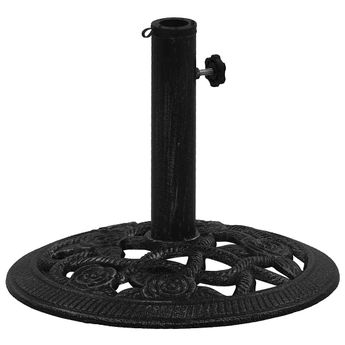 vidaXL Umbrella Base Black 15.7"x15.7"x12.6" Cast Iron