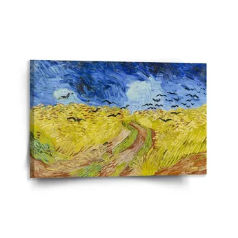 Sablio Obraz Pšeničné pole s vránami - Vincent van Gogh - 120x80 cm