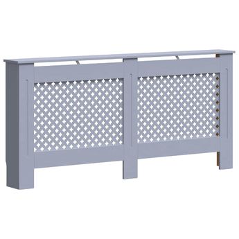 vidaXL Radiator Cover Anthracite 67.7"x7.5"x32.1" MDF