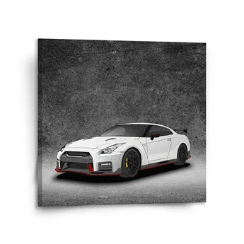 Sablio Obraz Nissan GTR 35 Šedý - 110x110 cm