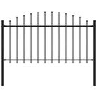 vidaXL Garden Fence Woerden with Spear Top Steel 170x150 cm Black