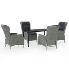 vidaXL 5 Piece Patio Dining Set Light Gray