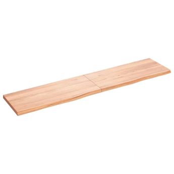 vidaXL Table Top Light Brown 70.9"x15.7"x(0.8"-1.6") Treated Solid Wood Oak