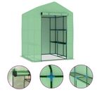 vidaXL Greenhouse with Shelves Steel 56.3"x56.3"x76.8"