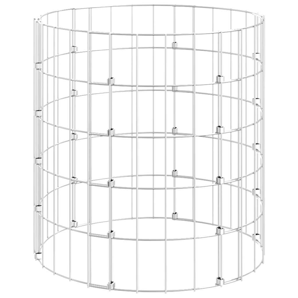vidaXL Circular Gabion Pole Galvanized Steel Ã19.7"x19.7"