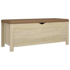 vidaXL Storage Box with Cushion Sonoma Oak 41.3"x15.7"x17.7"