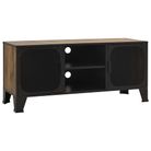 vidaXL TV Stand Rustic Brown 41.3"x14.2"x18.5" Metal and MDF