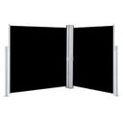 vidaXL Patio Retractable Double Side Awning 66.9"x236.2" Black