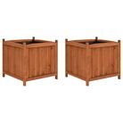 vidaXL Raised Beds 2 pcs 19.7"x19.7"x19.7" Firwood