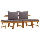vidaXL Garden Bench with Cushions 2-in-1 Solid Wood Acacia