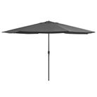 vidaXL Garden Parasol with Metal Pole 153.5" Anthracite